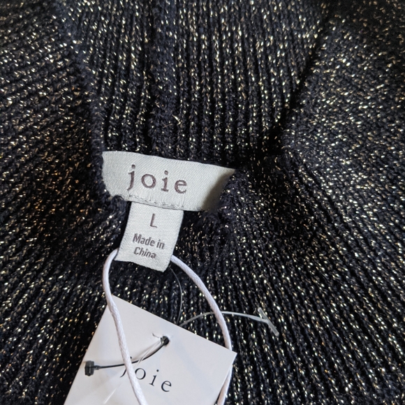 NWT Joie Artima Ruched Sleeve Wool Blend Sweater in Black - Picture 7 of 14